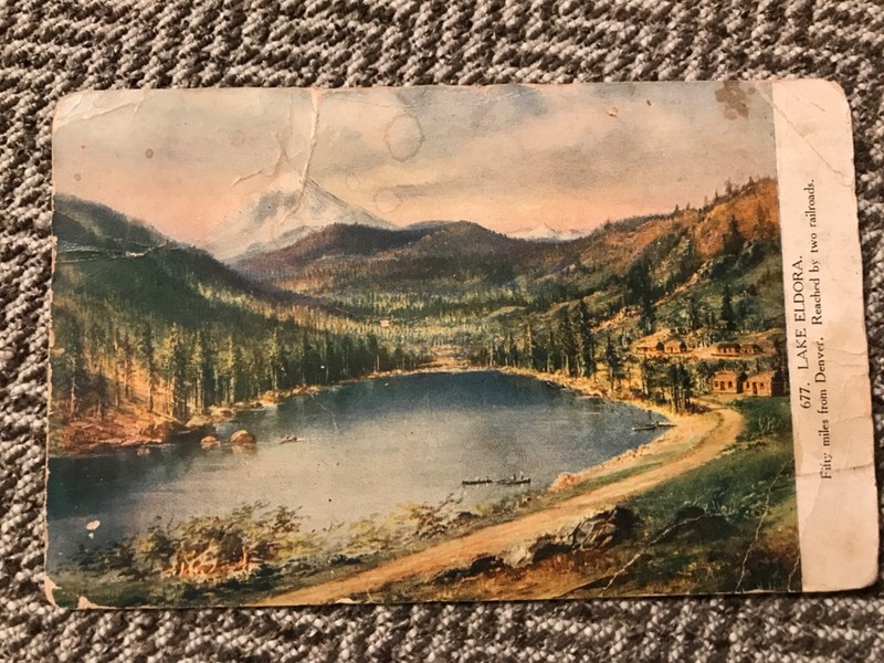 Antique 1912 Postcard - Lake Eldora - Colorado - free postage