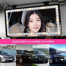 For Women 60 LEDs Car Sun Visor Vanity Mirror Makeup Mirror with 3 Light Modes
