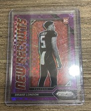 2022 Panini Prizm Drake London New Recruits Purple Power /49 RC Falcons