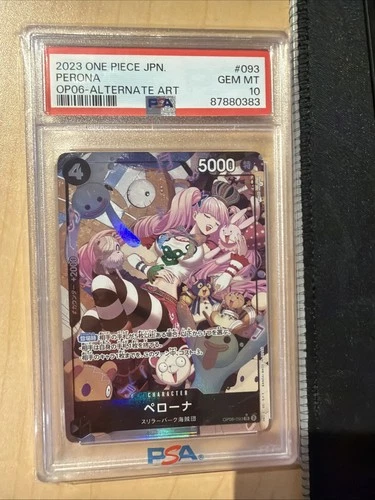 PSA 10 Perona Alt Art OP06-093 SR Wings of Captain One Piece Japanese 2023 JPN