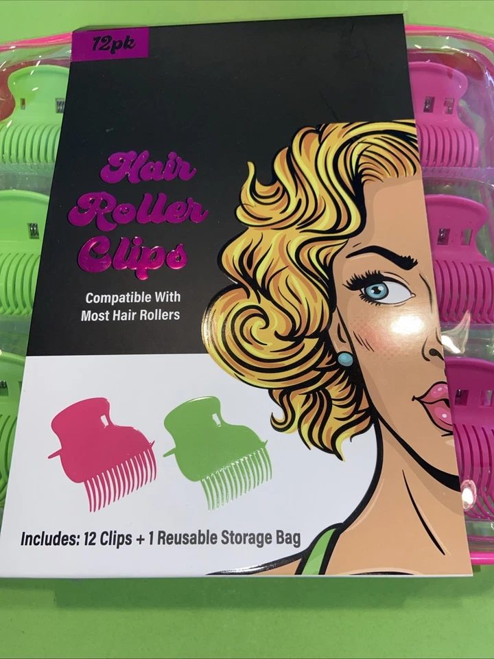 ¡NUEVO! PINZAS ENROLLABLES PARA EL CABELLO BELLA PRO VERDE/ROSA Foto 4 de 4