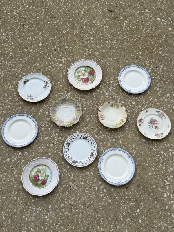 Lot Of 10 Vintage Variety Saucers
