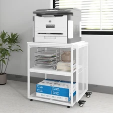 24''x20''x29'' Large Printer Stand with Storage Shelves,Extendable Home Craft...