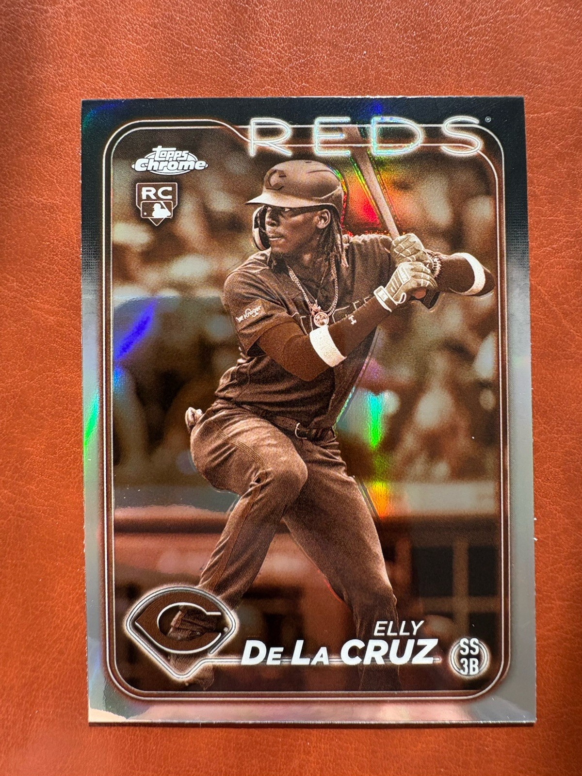 2024 Topps Chrome - Elly De La Cruz #44 Sepia Refractor (RC)