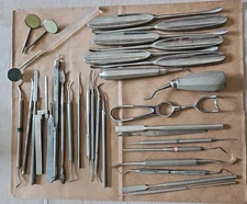 Vintage Lot 31 Stainless Steel Dentist Dental Lab Tools SKLAR Parker Everbrite