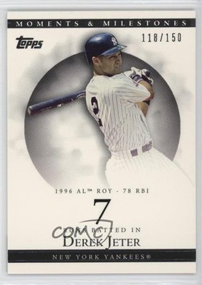 2007 Topps Moments & Milestones /150 Derek Jeter (1996 AL ROY 78 RBI) HOF 1o4y