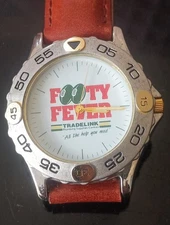 Footy Fever Watch Tradelink Watch Genuine Leather Band 