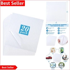 Professional-Grade 12x12 Clear Transfer Tape, 20 Sheets for Effortless Crafting