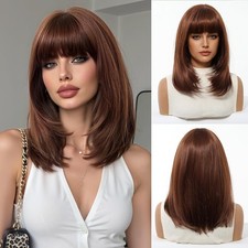 14Inch Blonde Wig with Bangs Short Bob Wigs Platinum Blonde Wigs for Women