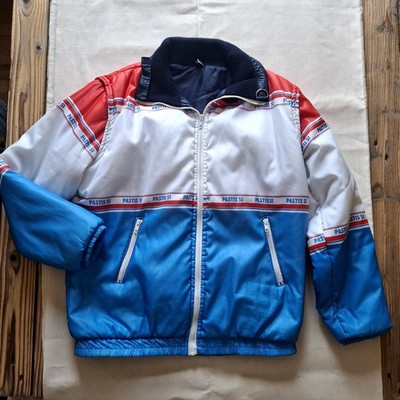 Vintage 80s Pastis 51 Racing Jacket Dakar Rally Era France Size 4 Blue White Red