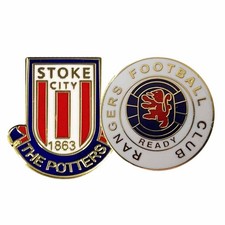 Stoke City & Rangers Loyalist Pin Badge, Stoke & Rangers Friendship Pin Badge