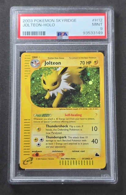 2003 POKEMON SKYRIDGE #H12 JOLTEON-HOLO PSA 9