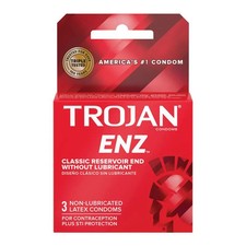 Trojan Enz Non-Lubricated Condoms 3 Pack