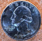 1962-D Washington Quarter, Full Luster, BU Condition, 90% Silver, RAW