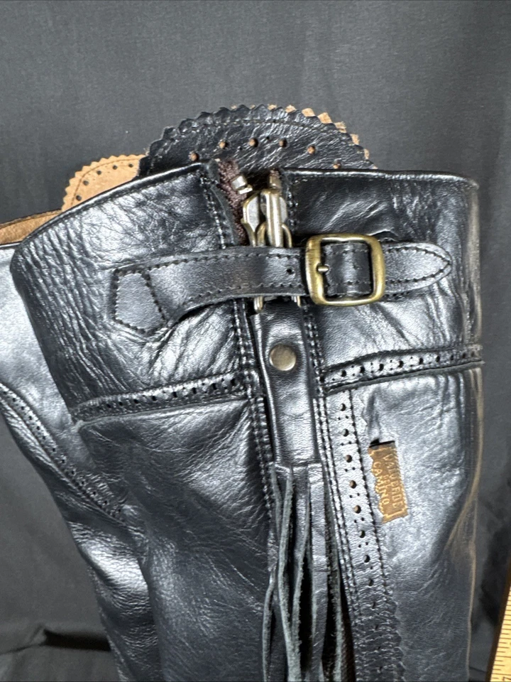 ✨Botas de montar Valverde Kate de cuero con borla larga para mujer talla 44 negras✨ Foto 2 de 4