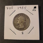1935-S Washington Silver Quarter In Very Good Condition