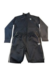 Reebok Men's Black Athletic 2 Piece Encor  Set Zip Jacket And Pants Sz S/Ch/P