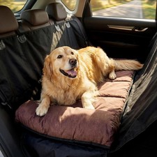 Dog Bed for Car, Waterproof Car Dogs Bed with Bolster for Long Trips, Portable