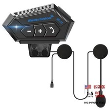 Motorcycle Helmet Bluetooth Headset 2-Way Motorcycle Intercom Headset Black