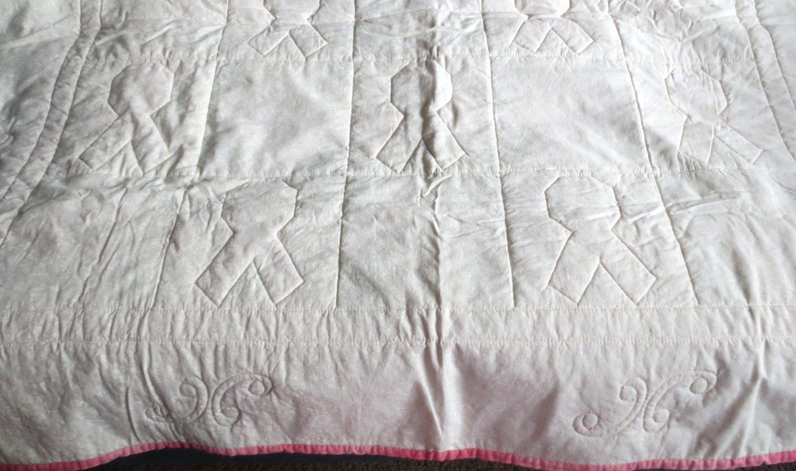 2000 39"X39" BREAST CANCER AWARENESS QUILT BY ARDYTH'S SEW N SHOPPE CLUB MEMBERS