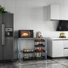 48" x 30" Prep & Work Table Open Base Stainless Steel Work Table for Kitchens