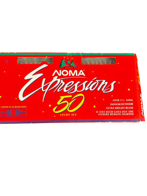 Vintage NOMA EXPRESSIONS 1 White Bulb String Strand Christmas Lights Unused