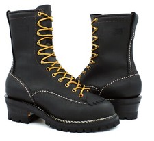 Wesco Highliner 10 Inch Leather Lug Sole Black Boots | USA made