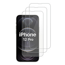 iPhone 12 Pro Screen Protectors 3 Pack Premium Tempered Glass Film Shield