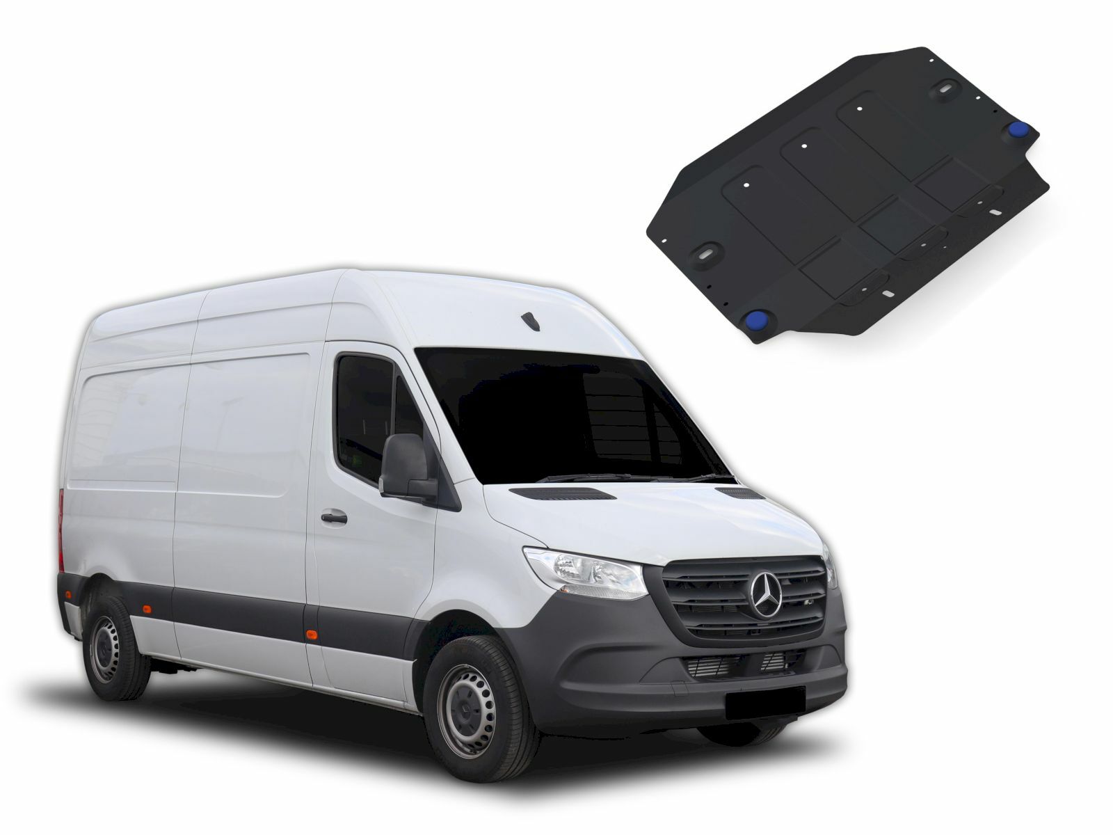 Protection sous moteur acier Mercedes Sprinter 2009 2010 2011 2012 2013 2014 2015 2016