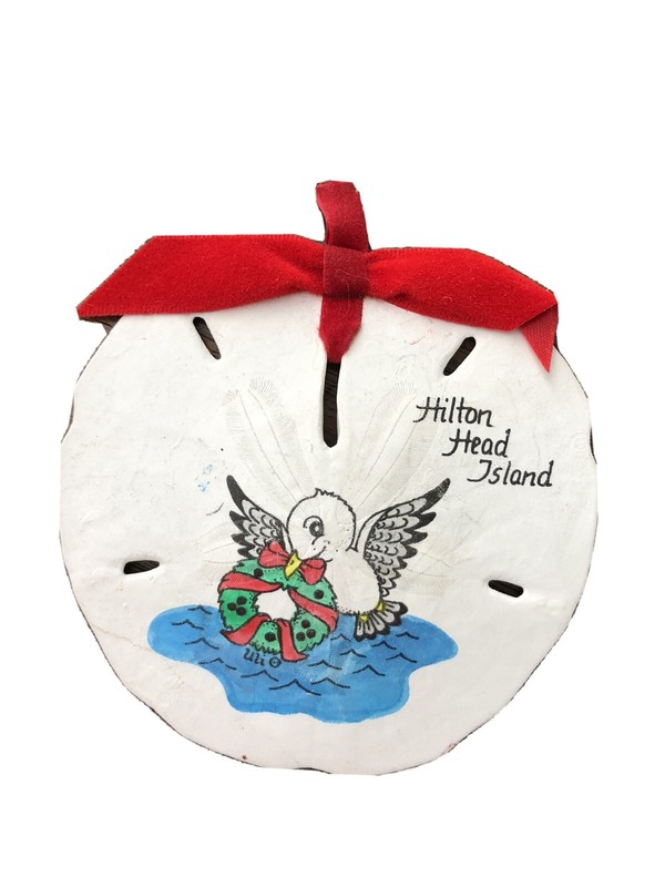 Genuine HILTON HEAD Sand Dollar Tropical Beach Ornament Art By Uli