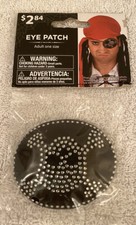 Pirate Eye Patch Halloween Adult One Size, 28061, NEW