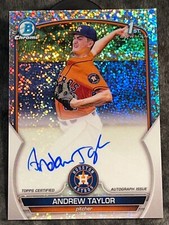 2023 Bowman Chrome 1st SPECKLE PROSPECT ROOKIE AUTO Andrew Taylor 027/299