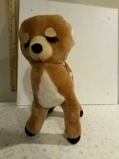 Dakin Deer plush 1974 stuffed animal closed eyes spots fawn