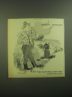 1945 Botany Woolens Ad - By gosh, he does recognize Botany's superior sheep