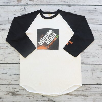 Vintage 90s Minute Maid Orange Soda Raglan Shirt Made in USA | eBay