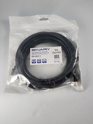 Binary B4 Series 4K Ultra HD High Speed HDMI Cable W Ethernet B4-HD2-5 (16.4 ft)