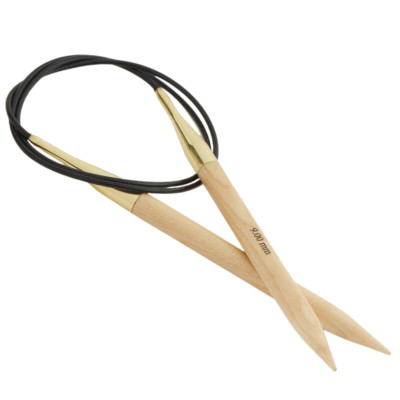 KnitPro Basix Birke feste Rundstricknadeln 40,60 & 80 cm, 1. Klasse Post