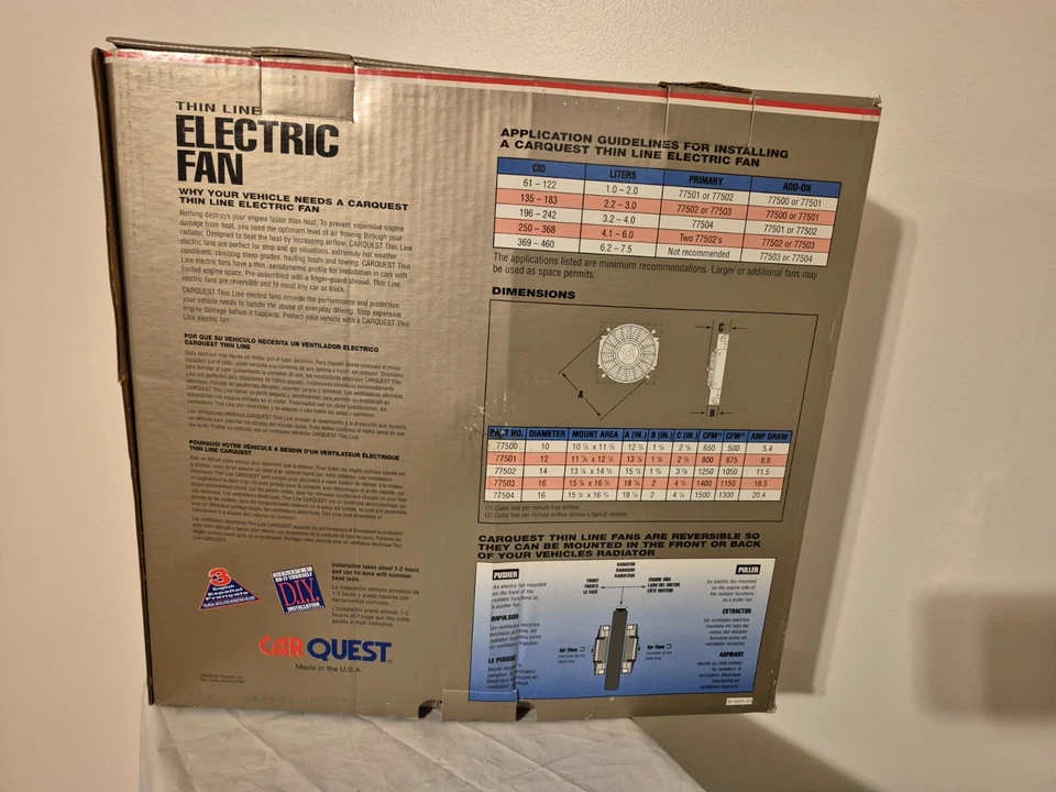 Kit Ventilador Reversible Eléctrico 16" Hayden 3700 Carquest 77503 Foto 2 de 4