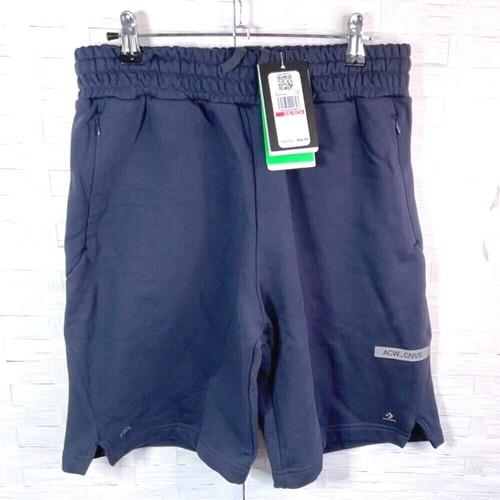 NEW CONVERSE X A COLD WALL ACW NAVY COTTON SWEAT SHORTS SIZE XS