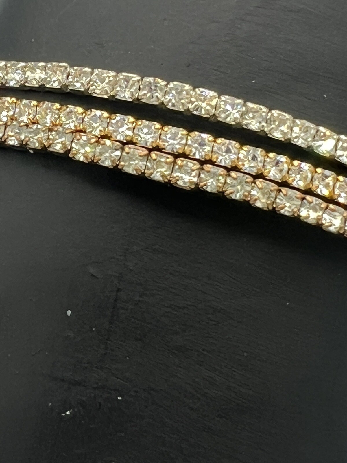 Expandable Rhinestone Bracelets Silvertone, Roseg… - image 5