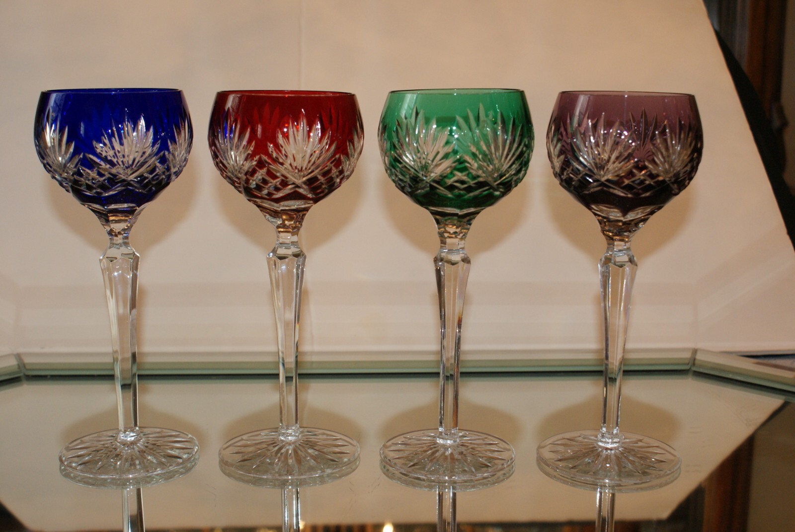Set of Four (4) Ajka Caroline Hock White Wine Glasses eBay