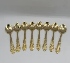 Tablespoons Hanford Forge H.F. Ltd. Flatware Gold Plated Stainless Set of 8