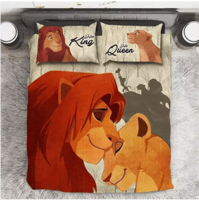 The Lion King Her King His Queen Simba And Nala Couple 3D Quilt Bedding Set