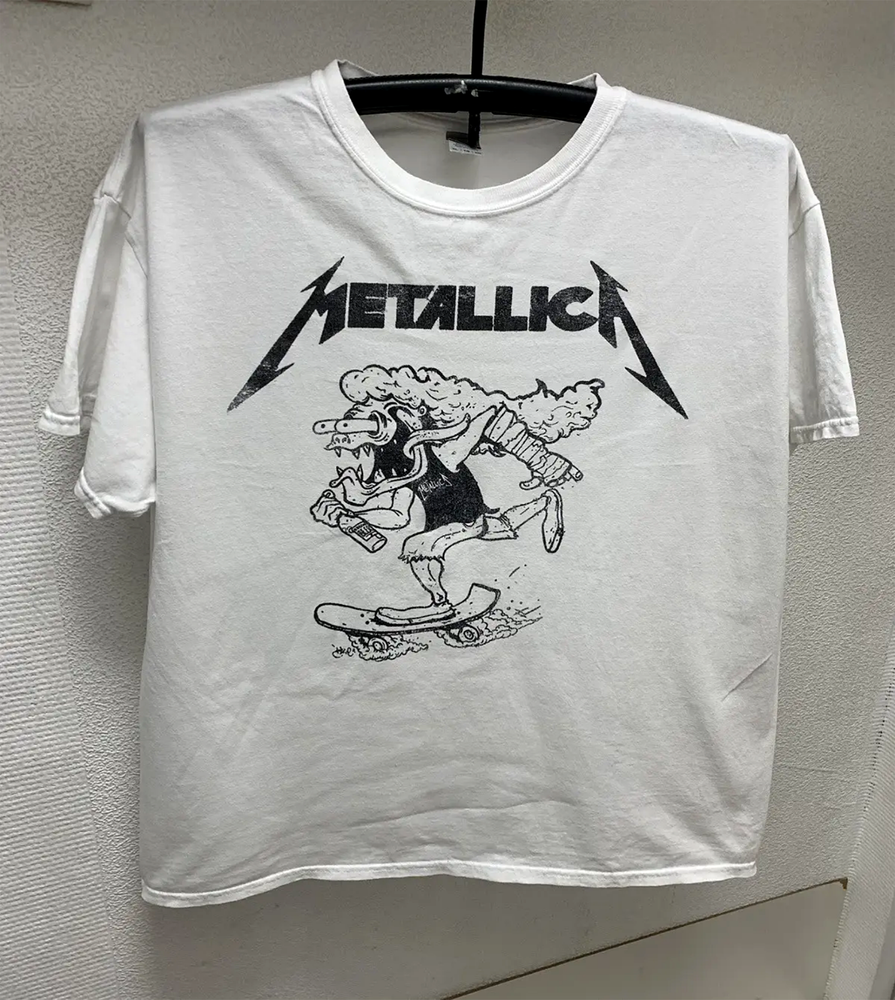 Metallica Vintage White Skate Gang Tee Size S-5XL Unisex Fit