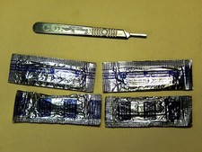 Quality Swann-Morton Stainless Steel No3 Scalpel Handle  20 Assorted Blades