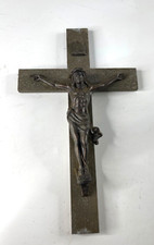 Crocifisso da parete altezza 32 cm metallo vintage