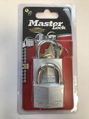 Master Lock 40 mm Aluminium Vorhängeschlösser 21 mm Fessel 6 mm Durchmesser Twinpack 9140T