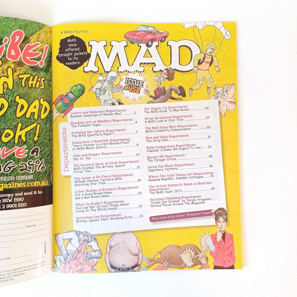 Australian MAD Magazine | Issue 452 | Britney Cover - Fold In Not Done - Image 4 of 4