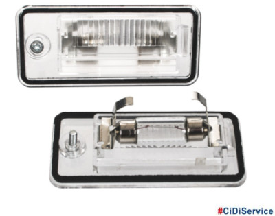 Pair 2 X Lights License Plate + Bulbs C5W Audi A3 8P A4 8E 8H A6 4F A8 4E_4H Q7