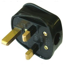 20 x 3 Amp 3 Pin UK ELECTRICAL MAINS POWER PLUGS FUSED UK Black BSE 1363 House